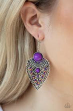 Load image into Gallery viewer, Tribal Territory Purple Earrings