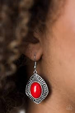 Load image into Gallery viewer, Tribal Trend Red Earrings