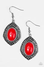 Load image into Gallery viewer, Tribal Trend Red Earrings