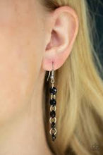 Load image into Gallery viewer, Trickle Down Effect Black Earrings
