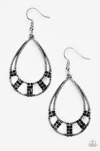 Load image into Gallery viewer, Trillion Dollar Teardrops Black Earrings