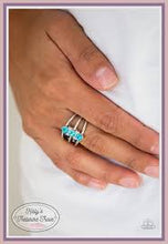 Load image into Gallery viewer, Triple Crown Winner Blue Skinny Band Ring
