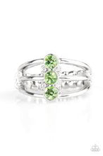 Load image into Gallery viewer, Triple Crown Winner Green Skinny Band Ring