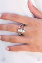 Load image into Gallery viewer, Triple Crown Winner White Skinny Band Ring