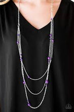 Load image into Gallery viewer, Triple Tango Purple Necklace - Angie's $5.00 Bling