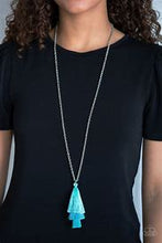 Load image into Gallery viewer, Triple the Tassel Blue Necklace