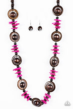 Load image into Gallery viewer, Tropical Tango Pink Wood Necklace