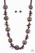 Load image into Gallery viewer, Tropical Tango Purple Wood Necklace - Angie's $5.00 Bling