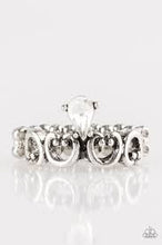 Load image into Gallery viewer, Twinkling Tiaras White Skinny Band Ring