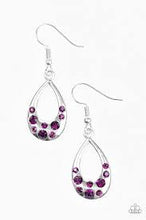 Load image into Gallery viewer, Twinkly Teardrops Purple Earrings