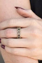 Load image into Gallery viewer, Under Lock and Chic Brass Skinny Band Ring