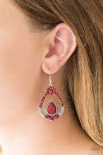 Load image into Gallery viewer, Vogue Voyager Red Earrings