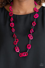 Load image into Gallery viewer, Waikiki Winds Pink Wood Necklace