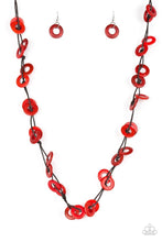 Load image into Gallery viewer, Waikiki Winds Red Wood Necklace