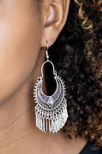 Load image into Gallery viewer, Walk On the Wildside Purple Earrings