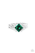 Load image into Gallery viewer, WallStreet Winner Green Skinny Band Ring