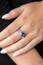Load image into Gallery viewer, Wallstreet Winner Purple Skinny Band Ring