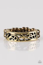 Load image into Gallery viewer, Wandering Wisteria Brass Skinny Band Ring
