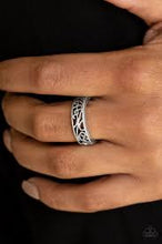 Load image into Gallery viewer, Wandering Wisteria Silver Skinny Band Ring