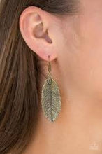 Load image into Gallery viewer, We Gather Together Brass Earrings