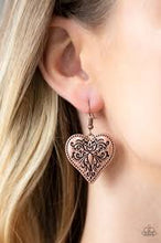 Load image into Gallery viewer, Western Heart Copper Earrings