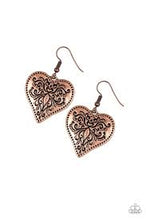 Load image into Gallery viewer, Western Heart Copper Earrings