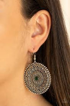 Load image into Gallery viewer, Wheel and Grace Green Earrings
