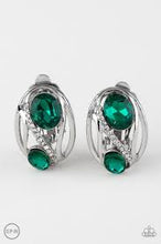 Load image into Gallery viewer, Where's the Fireworks Green Clip On Earrings