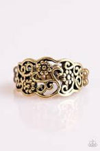 Load image into Gallery viewer, Wild About Wildflower Brass Skinny Band Ring
