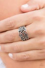 Load image into Gallery viewer, Wild About Wildflowers Silver Skinny Band Ring