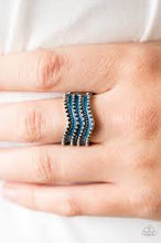 Load image into Gallery viewer, Wild Ways Blue Ring - Angie's $5.00 Bling