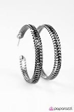 Load image into Gallery viewer, Wind It Up Black Hoops