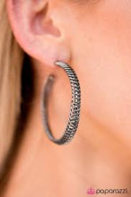 Load image into Gallery viewer, Wind It Up Black Hoops
