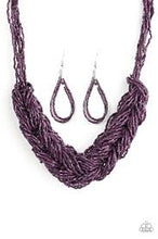 Load image into Gallery viewer, Wrap Battle Purple Seed Bead Necklace - Angie&#39;s $5.00 Bling