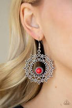 Load image into Gallery viewer, Wreathed in Whimsicality Red Earrings