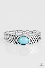 Load image into Gallery viewer, Zebra Zen Blue Skinny Band Ring