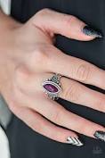 Load image into Gallery viewer, Zoo Hot to Handle Purple Skinny Band Ring