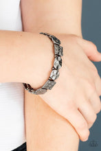 Load image into Gallery viewer, Hammered Harmony Black Bracelet