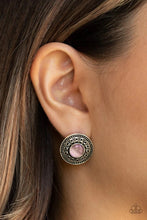 Load image into Gallery viewer, Fine Flora Pink Post Earrings