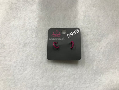 Starlet Shimmer Hoops Hot Pink #453