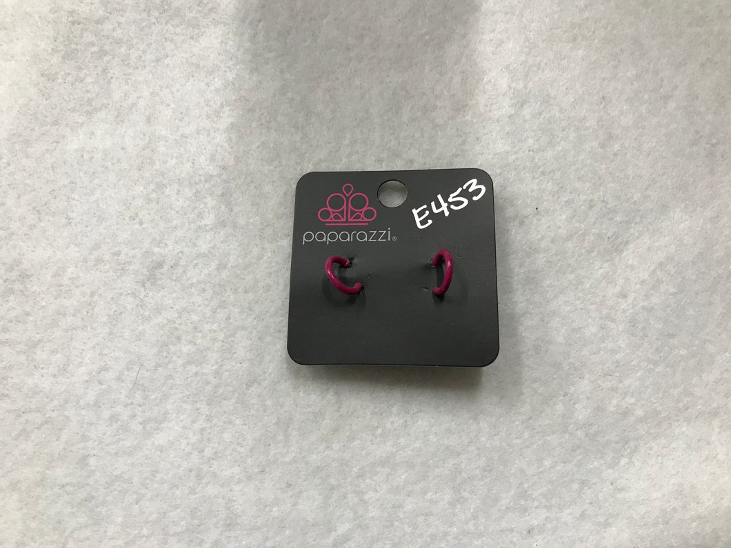 Starlet Shimmer Hoops Hot Pink #453