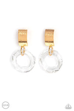 Load image into Gallery viewer, Clear Out Gold Clip On Earrings