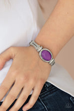Load image into Gallery viewer, Color Coordinated Purple Hinged Bracelet