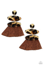 Load image into Gallery viewer, No One Likes a Cheetah Brown Tassel Earrings