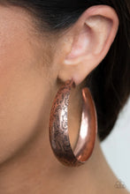 Load image into Gallery viewer, Sahara Sandstorm Copper Hoop Earrings