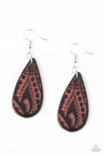 Load image into Gallery viewer, Get In the Groove Brown Leather Earrings