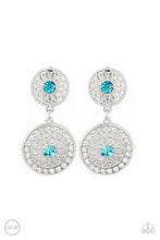 Load image into Gallery viewer, Life of the Garden Party Blue Clip On Earrings
