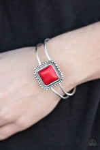 Load image into Gallery viewer, Hit a Plateau Red Hinged Bracelet