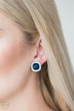 Load image into Gallery viewer, The Fame Game Blue Clip On Earrings