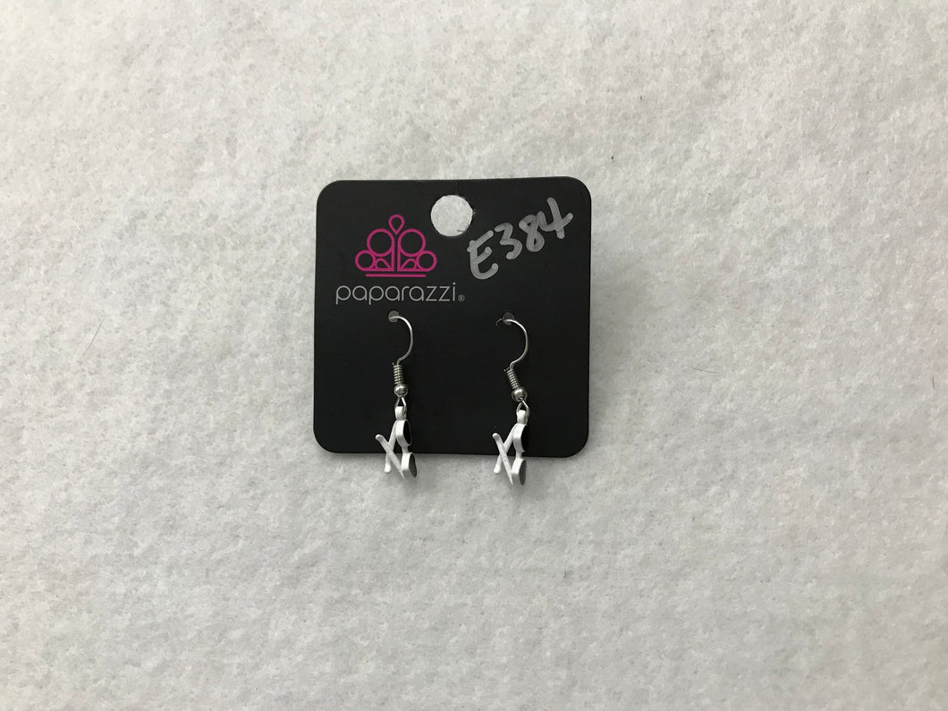 Starlet Shimmer Heart Sunglasses White Earrings #384